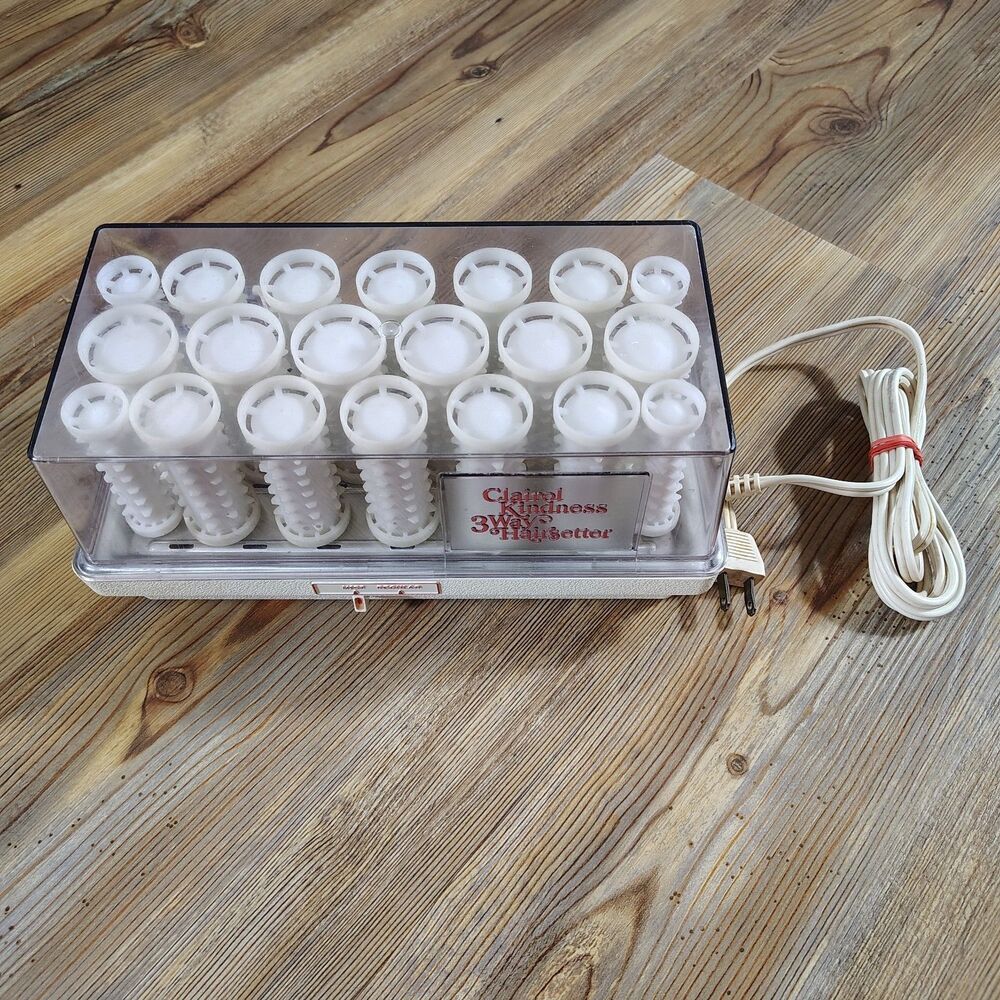 Vintage Clairol Kindness 3 Way Hairsetter 20 Curlers Hot Rollers Clips K-420s